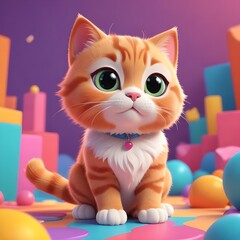 cat playing with ball