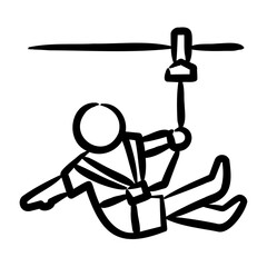 Zip Lining Icon