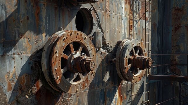 Sheaves on a winding tower industrial monument