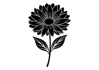 Wild Flower Outline and Single Flower Silhouette: Perfect for Botanical Design Projects