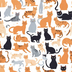 Fototapeta premium set of funny cats