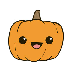 Cute halloween pumpkin illustration