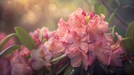 Close-up shot of a pink flower with water droplets