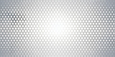 Modern abstract background featuring a unique halftone pattern of white and grey dots on a clean white texture, perfect for AI-generated designs and digital art.