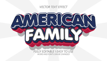 3d editable american text effect graphic style template