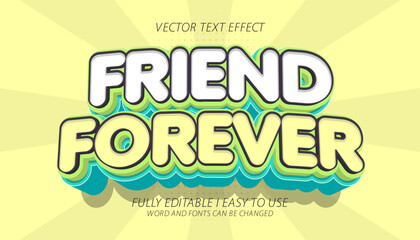 3d editable friends text effect graphic style template