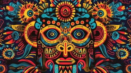 hispanic heritage month pattern background Generated AI