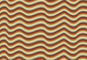seamless pattern with waves retro