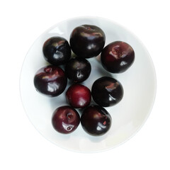Plums in plate,