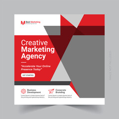 Digital business marketing social media post and web banner template eps


