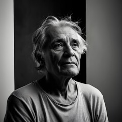 portrait of man monochrome 