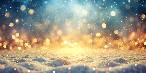Naklejka premium AI-Generated Glitter Snow Winter Background with Copy Space