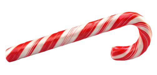 Candy cane isolated on transparent background