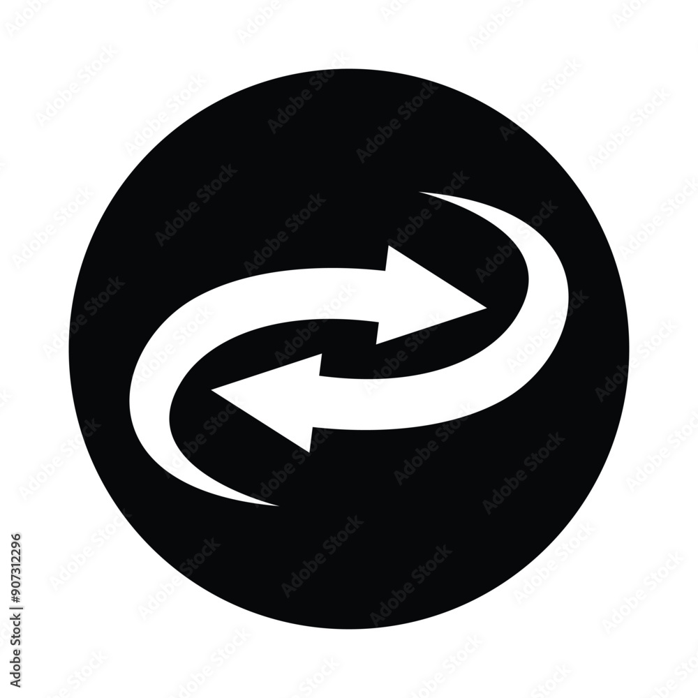 Wall mural curved arrow icon