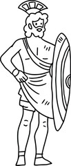 A man in a Roman costume
