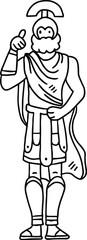 A man in a Roman costume