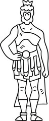 A man in a Roman costume