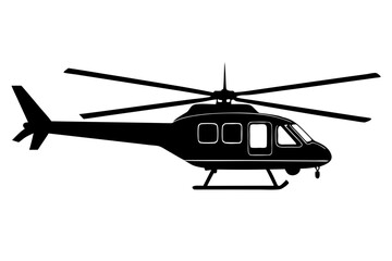 helicopter silhouette vector graphic, copter icon vector illustration
