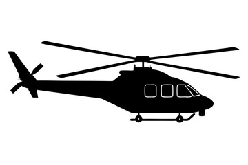 helicopter silhouette vector graphic, copter icon vector illustration
