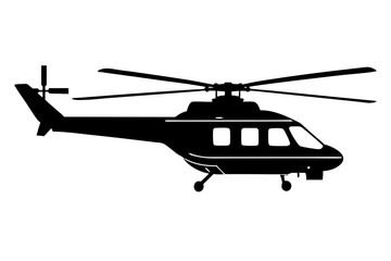 helicopter silhouette vector graphic, copter icon vector illustration
