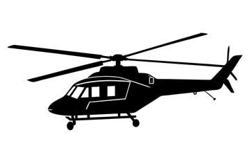 Fototapeta premium helicopter silhouette vector graphic, copter icon vector illustration 