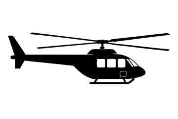 helicopter silhouette vector graphic, copter icon vector illustration
