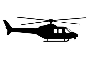 helicopter silhouette vector graphic, copter icon vector illustration
