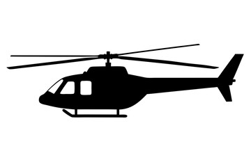 helicopter silhouette vector graphic, copter icon vector illustration
