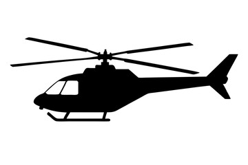 helicopter silhouette vector graphic, copter icon vector illustration
