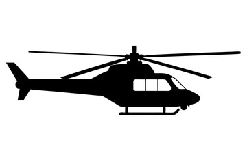 helicopter silhouette vector graphic, copter icon vector illustration
