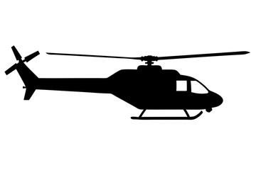 helicopter silhouette vector graphic, copter icon vector illustration
