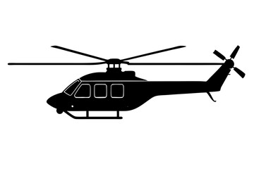 helicopter silhouette vector graphic, copter icon vector illustration

