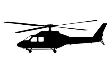 helicopter silhouette vector graphic, copter icon vector illustration
