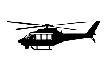 helicopter silhouette vector graphic, copter icon vector illustration
