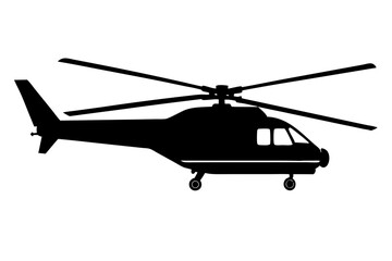 helicopter silhouette vector graphic, copter icon vector illustration
