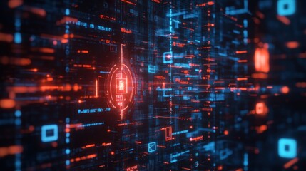 Fototapeta premium Abstract Digital Data Flow