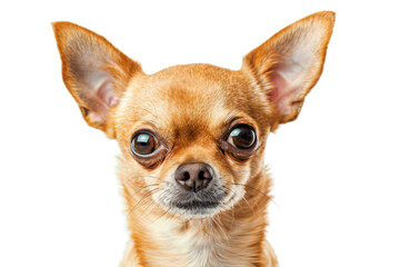 Obraz premium Chihuahua headshot with large ears Isolated on white background