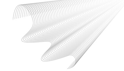 Abstract wave lines element for banner, flyer, brochure, poster. Stylized curved wavy Line line art vector illustration. Black Stripes on Background. Modern flowing wave lines element. EPS10