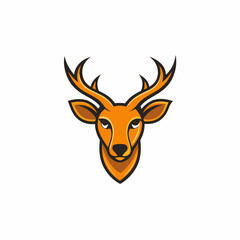 Deer head logo design vector illustration