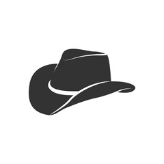 cowboy hat icon flat vector illustration
