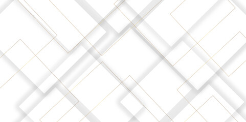 Abstract white background design with layers of textured white transparent material in triangle and squares shapes. White color technology concept geometric line vector white light grey background.