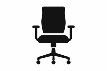 
chair icon, office chair vector silhouette illustration	

