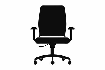 
chair icon, office chair vector silhouette illustration	

