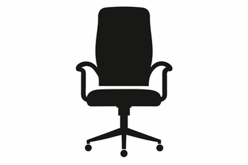 Fototapeta premium chair icon, office chair vector silhouette illustration