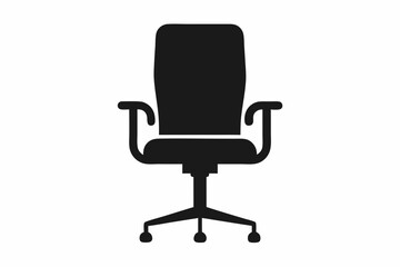 
chair icon, office chair vector silhouette illustration	

