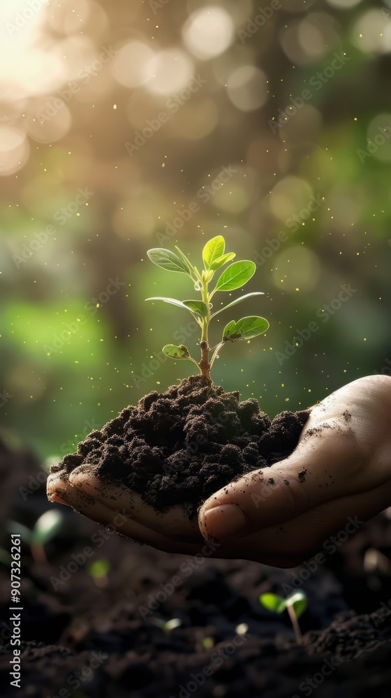 Wall mural the concept of world soil day