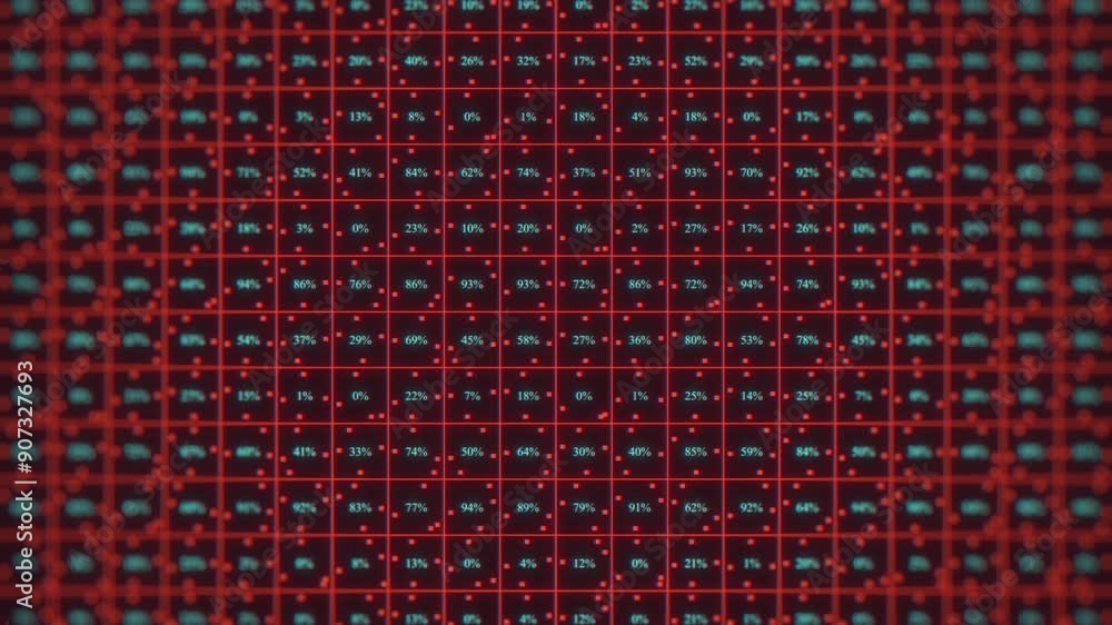 Poster repeating pattern of red and blue squares and circles. suitable for backgrounds, textiles, packaging
