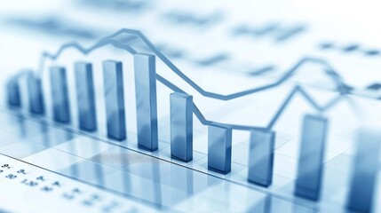 Graph representing sustainable growth with green bars and upward arrow, symbolizing eco-friendly economic progress and environmental investment...