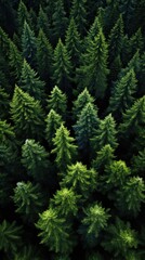 Fototapeta premium Aerial top view of forest. 