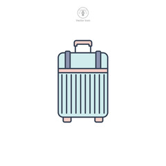 Luggage icon symbol vector illustration isolated on white background